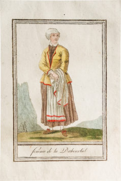 Gravure ancienne - Femme de Suède