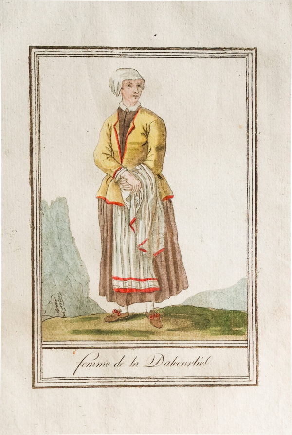Gravure ancienne - Femme de Suède