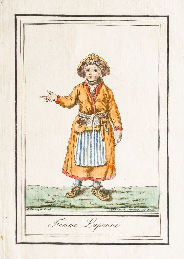Gravure ancienne - Femme Laponne