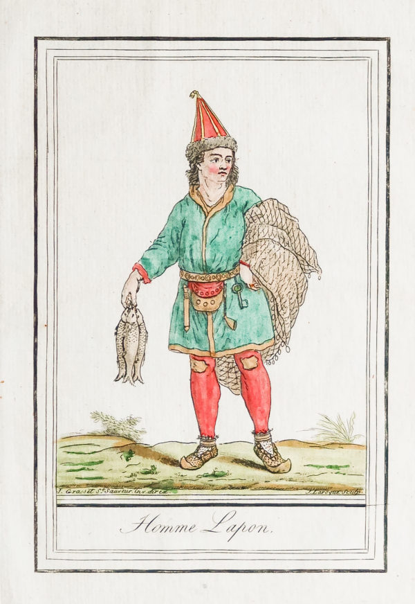 Gravure ancienne - Homme Lapon