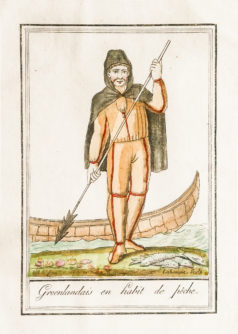 Gravure ancienne - Homme Groenlandais