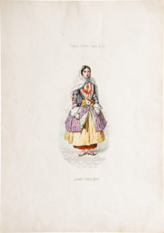 Gravure ancienne - Dame grecque