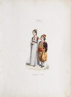 Gravure ancienne - Enfants juifs