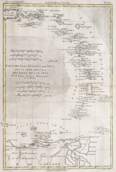 Carte géographique ancienne Antilles - Iles sous le vent