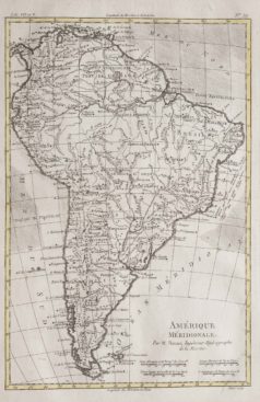 Carte géographique ancienne Amérique du sud - Méridionale