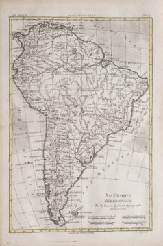 Carte géographique ancienne Amérique du sud - Méridionale