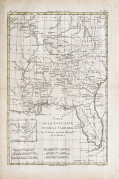 Carte géographique de la Louisiane - Floride