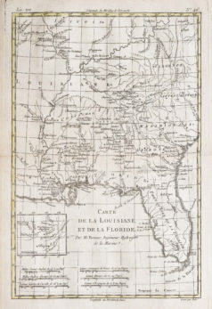 Carte géographique de la Louisiane - Floride