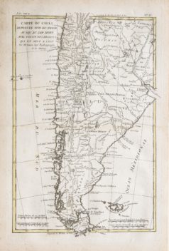 Carte géographique du Chili -Perou - Cap Horn