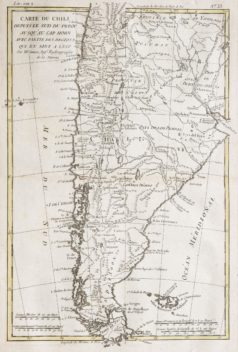 Carte géographique du Chili -Perou - Cap Horn