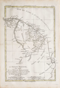 Carte géographique ancienne de la Guyane