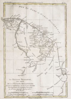 Carte géographique ancienne de la Guyane