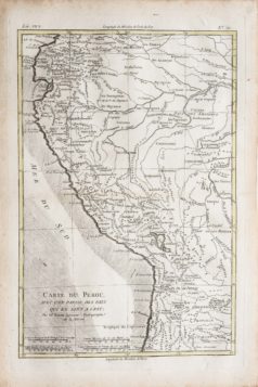 Carte géographique ancienne du Perou