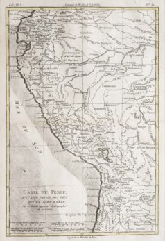 Carte géographique ancienne du Perou