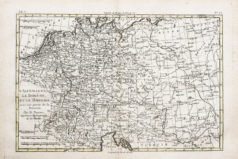 Carte géographique de l’Allemagne - la Bohême - la Hongrie - Pologne