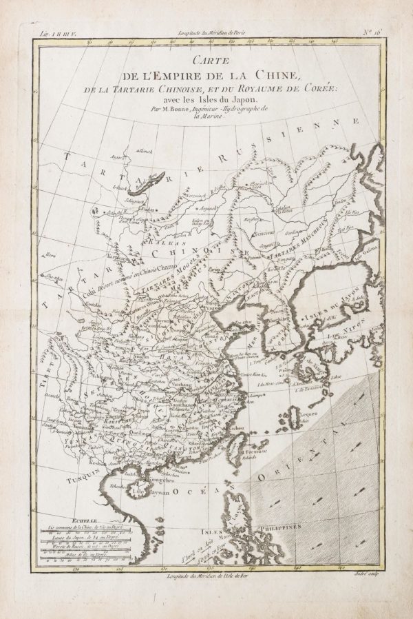 Carte géographique de la Chine - Corée - Iles du Japon
