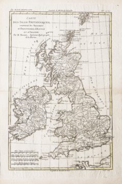 Carte géographique Angleterre - Ecosse- Irlande