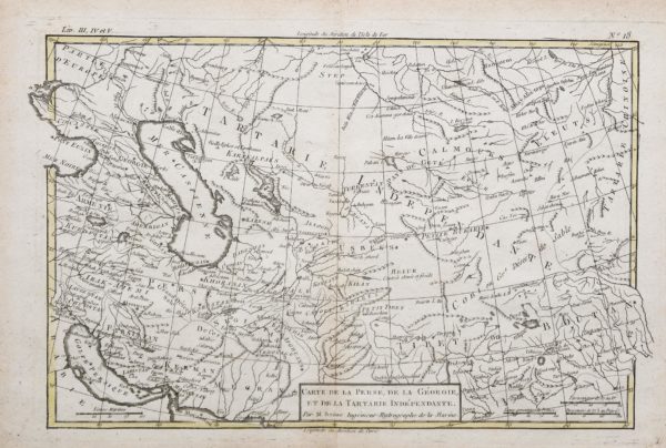 Carte de la Perse - Géorgie - Kirghizstan - Ouzbékistan - Kazakhstan - Russie
