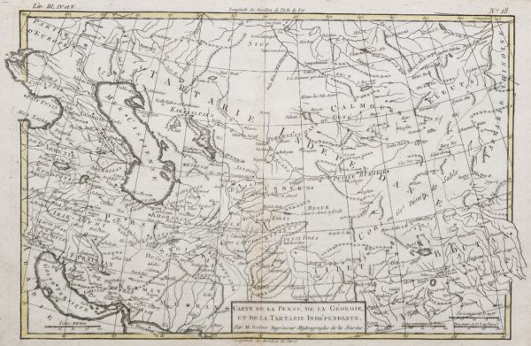 Carte de la Perse - Géorgie - Kirghizstan - Ouzbékistan - Kazakhstan - Russie