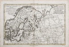 Carte géographique du nord de l’Europe - Danemark - Norvège