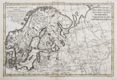 Carte géographique du nord de l’Europe - Danemark - Norvège