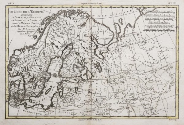 Carte géographique du nord de l’Europe - Danemark - Norvège