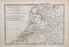 Carte géographique ancienne de la Hollande – Pays-Bas