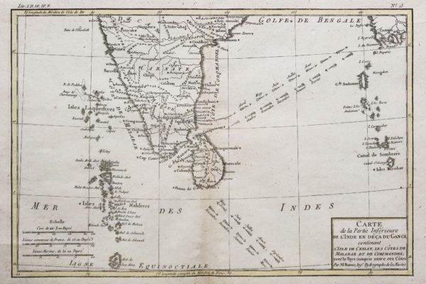 Carte géographique de la partie inférieure de l’Inde
