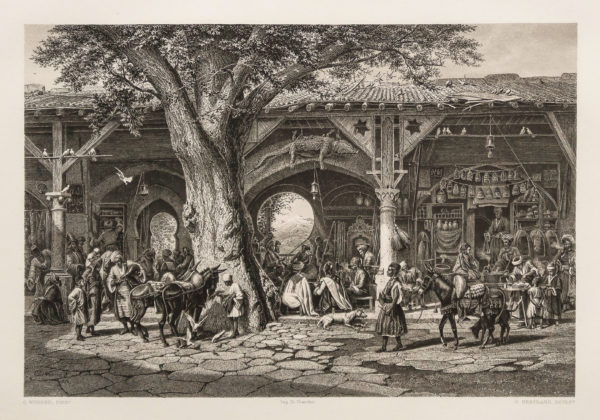 Gravure ancienne de Damas