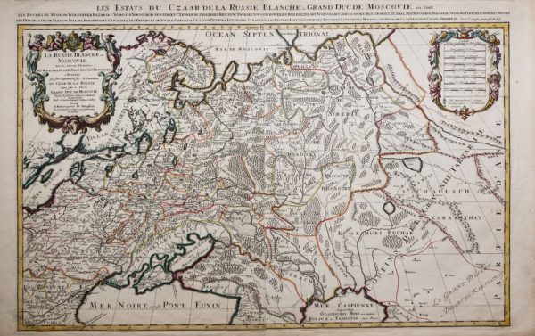 Carte ancienne la Russie blanche ou Moscovie