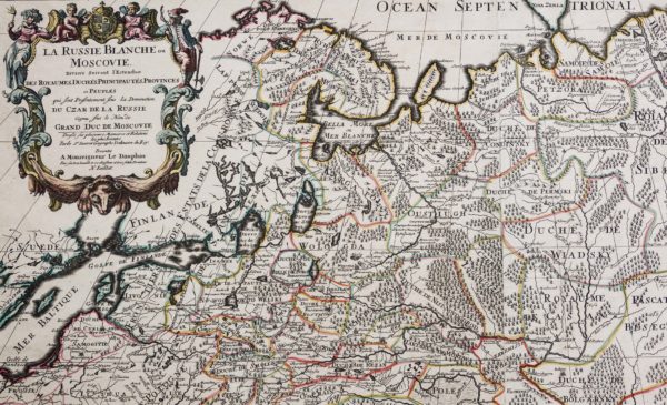 Carte ancienne la Russie blanche ou Moscovie