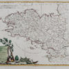 Carte géographique ancienne de la Bretagne