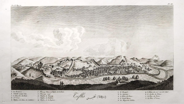 Gravure ancienne - Tbilissi- Teflis - Georgie