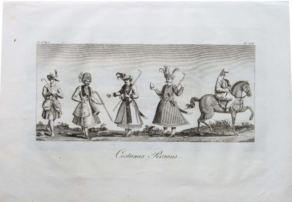 Gravure ancienne - Costumes Persans