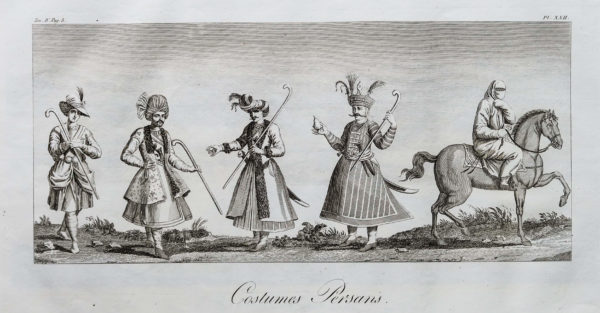 Gravure ancienne - Costumes Persans