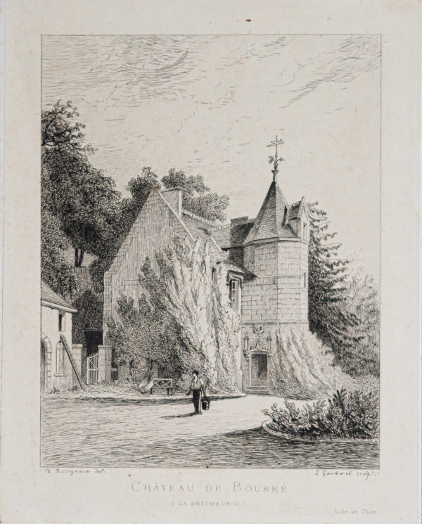 Gravure ancienne - Château de Bourré
