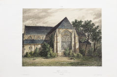Lithographie ancienne - Abbaye de l’Épau