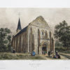 Lithographie ancienne - Église de Coulongé