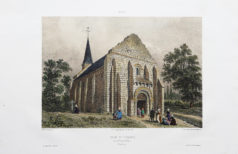 Lithographie ancienne - Église de Coulongé