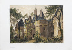 Lithographie ancienne - Château de Bonnétable