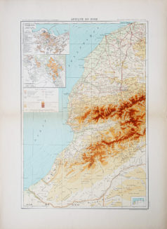 Carte géographique ancienne du Maroc