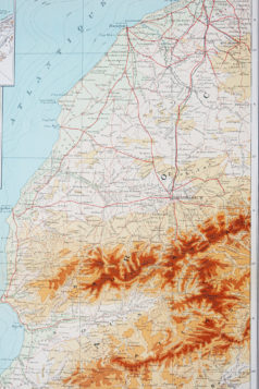 Carte géographique ancienne du Maroc