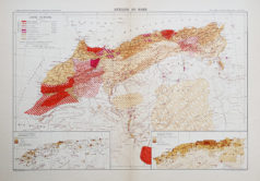 Carte géographique ancienne du Maroc