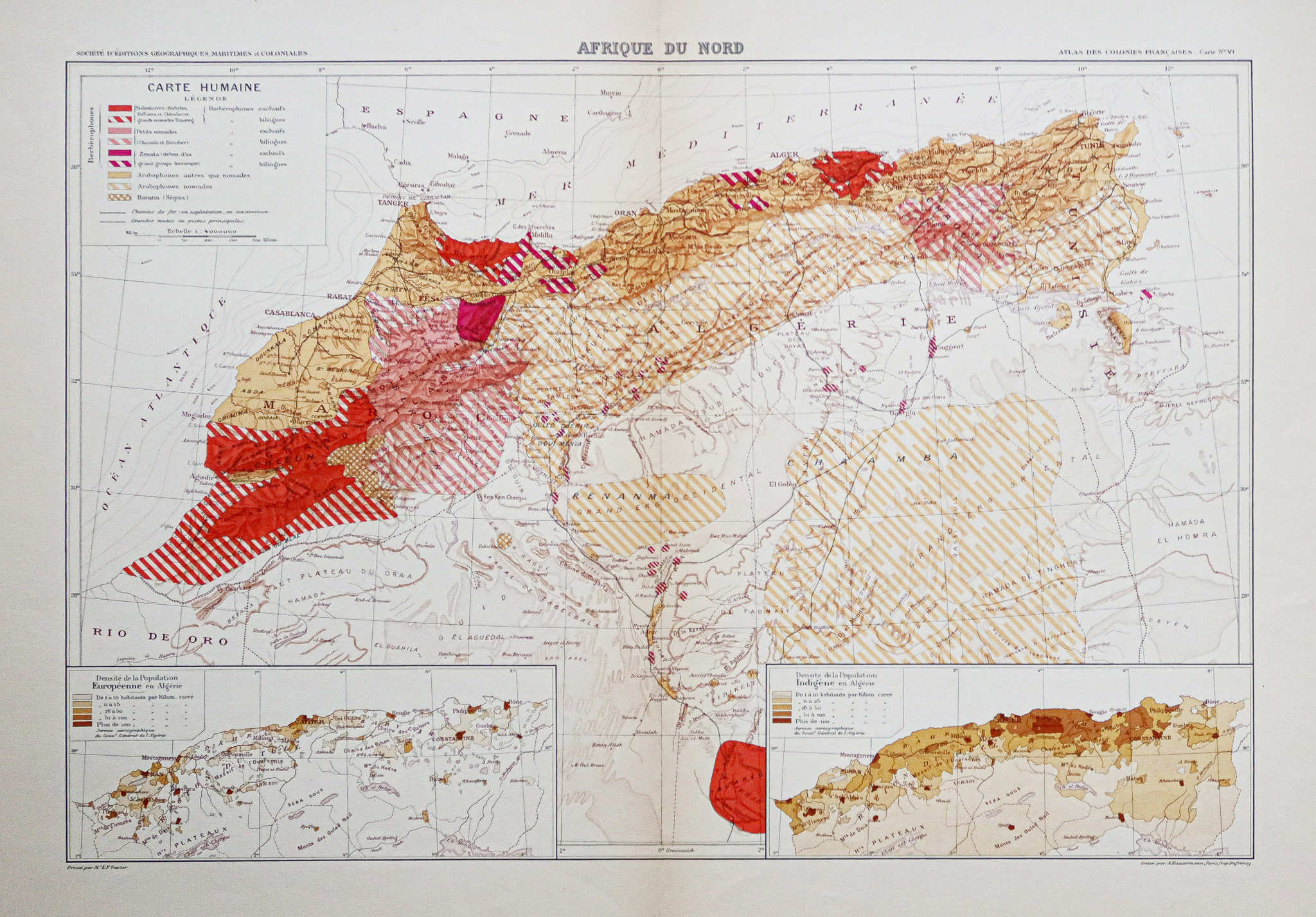 Carte géographique ancienne du Maroc