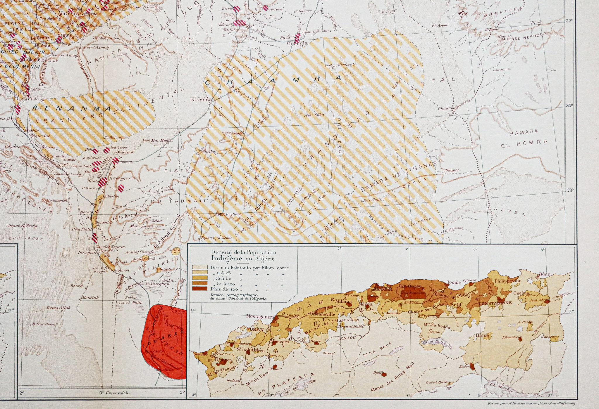 Carte géographique ancienne du Maroc