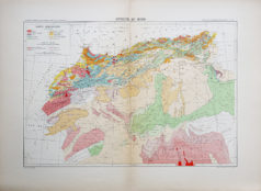 Carte géologique ancienne de l’Afrique du Nord
