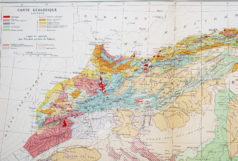 Carte géologique ancienne de l’Afrique du Nord