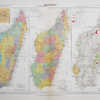 Carte géographique ancienne de Madagascar