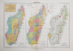 Carte géographique ancienne de Madagascar