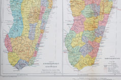 Carte géographique ancienne de Madagascar